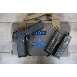 ATLAS EOS V2 HC1911 BLACK DLC FINISH FLAT MEDIUM BLACK SUB 2LB TRIGGER PORTED 4.25