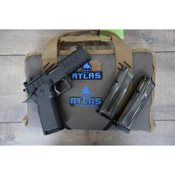 ATLAS EOS V2 HC1911 BLACK DLC FINISH FLAT MEDIUM BLACK SUB 2LB TRIGGER PORTED 4.25