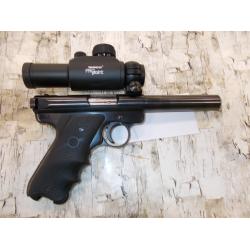 RUGER MARK II TARGET BLUED FINISH NO SIGHTS TASCO PRO POINT 5.5