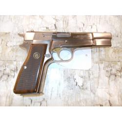 FABRIQUE NATIONALE HERSTAL (BELGIUM-BROWNING) HI-POWER NICKEL FINISH FIXED SIGHTS 5