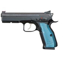 CZ USA SHADOW 2 BLACK NITRIDE BLUE ALUMINUM GRIPS ADJ. SIGHTS 4.89