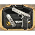 NIGHTHAWK 1911 VICE PRESIDENT COMMANDER IOS STAINLESS FINISH AMBI SAFETY FLUTED 4.25" BBL 9MM