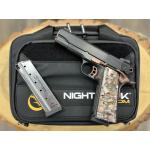 NIGHTHAWK 1911 LADY HAWK 2.0 IOS COMMANDER BLACK DLC FINISH ROSE GOLD CONTROLS FLUTED 4.25" BBL 9MM