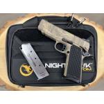 NIGHTHAWK 1911 DELEGATE IOS COMMANDER SHADOW TAN CAMO AMBI SAFETY RECON RAIL NIGHT SIGHTS 4.25" BBL .45ACP