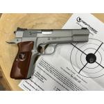 NIGHTHAWK CUSTOM SPRINGFIELD SA-35 HI POWER SILVER CERAKOTE FINISH 4.7" BBL 9 MM