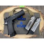 ATLAS APOLLO V2 HC1911 TWO-TONE DLC FINISH MEDIUM FLAT BLACK TRIGGER AMBI SAFETY PORTED 4.6" BBL 9MM