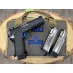 ATLAS APOLLO V2 HC1911 TWO-TONE DLC FINISH MEDIUM FLAT BLUE TRIGGER AMBI SAFETY PORTED 4.6" BBL 9MM
