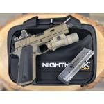 NIGHTHAWK 1911 AGENT2 COMMANDER IOS SANDHAWK FINISH DLC 4.25" BBL 9MM W/ TRIJICON RMR RED DOT & SUREFIRE X300 WEAPONLIGHT