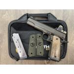 NIGHTHAWK 1911 TROOPER IOS GOVERNMENT BATTLEWORN FDE FINISH FALCON MAG-WELL DINOSAUR GRIPS 5" BBL .45ACP W/ TRIJICON FDE RMR