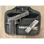NIGHTHAWK 1911 VICE PRESIDENT IOS SMOKED NITRIDE FINISH AMBI-SAFETY ROSE GOLD FLUTED 4.25" BBL 9MM