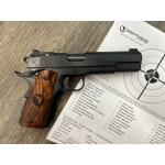 NIGHTHAWK 1911 NHC CLASSIC GOVERNMENT BLACK DLC FINISH POLISHED FLATS AMBI-SAFETY ADJ. NIGHT SIGHTS 5" BBL .45ACP