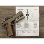 NIGHTHAWK 1911 SANDHAWK IOS TAN ANODIZED FINISH COMPENSATED 5" BBL 9MM W/ TRIJICON RMR TYPE 2 FDE & SUREFIRE X300 (5) MAGS INCLUDED