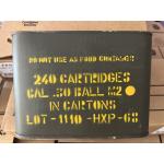 GREEK SURPLUS 240 CARTRIDGES .30 CAL (30-06 SPRG) BALL M2 M1 GARAND BANDOLEERS UNOPENED AMMO CAN