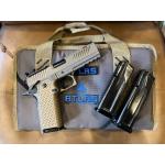 ATLAS ARES HC1911 SANDHAWK BURNT BRONZE & TAN FRAME FDE SLIDE CERAKOTE AMBI-SAFETY PORTED 4.25