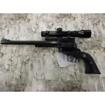 RUGER NEW MODEL SUPER BLACKHAWK BLUED FINISH RUBBER GRIPS FIXED TASCO 1X20 OPTIC 10.5