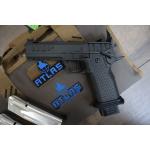 ATLAS APOLLO V2 HC1911 BLACK DLC FINISH FLAT MEDIUM BLACK SUB 2LB TRIGGER PORTED 4.6" 9MM