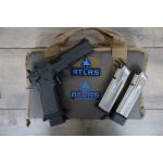 ATLAS APOLLO V2 HC1911 BLACK DLC FINISH FLAT MEDIUM BLACK SUB 2LB TRIGGER PORTED 4.6