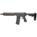 Daniel Defense, MK18, Semi-automatic, AR Pistol, 556NATO, 10.3" Cold Hammer Forged Barrel, FDE Anodized Finish, Daniel Defense Pistol Grip, SBA3 Pistol Stabilizing Brace, Ambidextrous Safety, RIS II Handguard, Grip-N-Rip Charging Handle