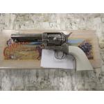 PIETTA/CIMARRON MELDRUM ENGRAVED NICKEL REVOLVER 4.75