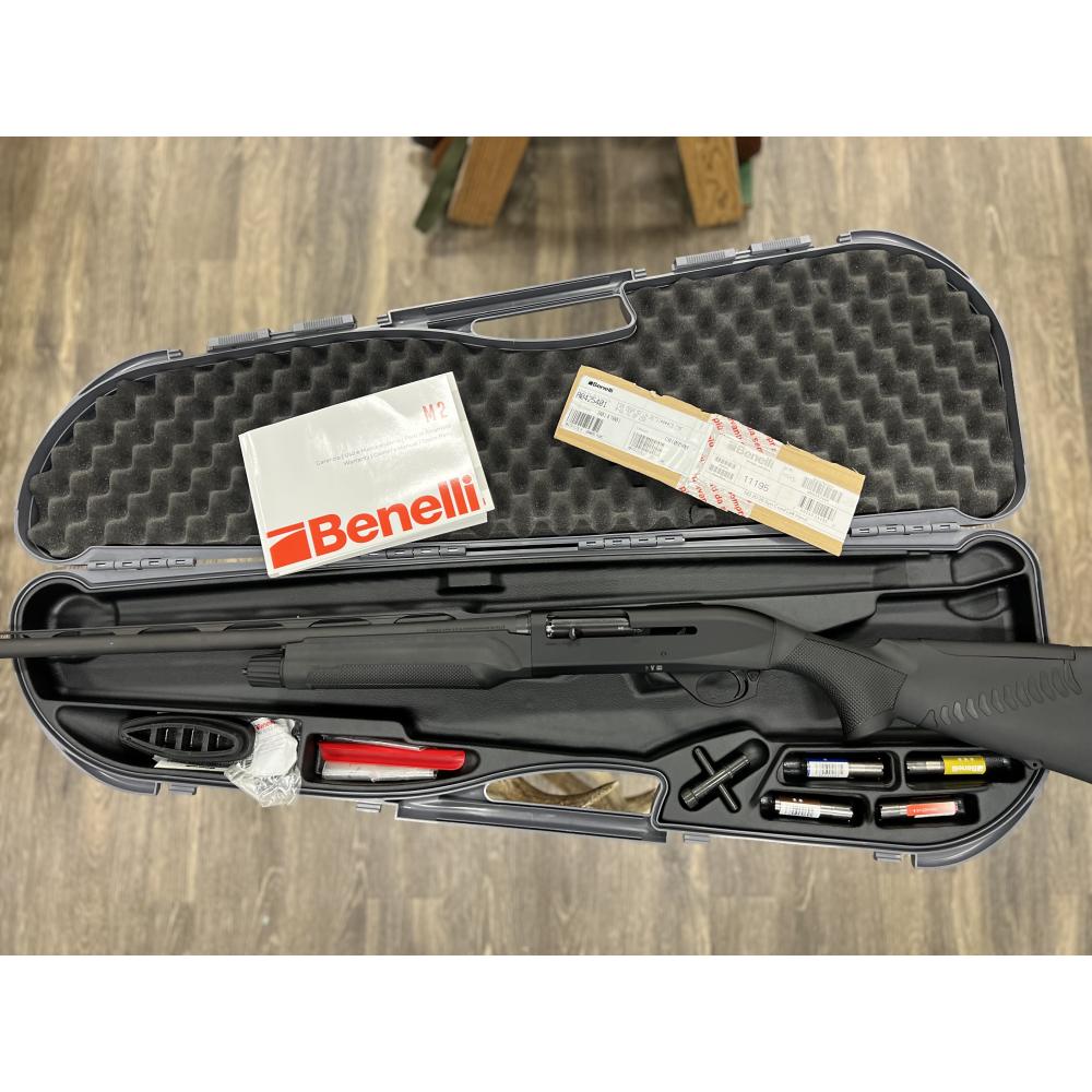 BENELLI (ITALY) M2 FIELD LEFT HAND (LH) BLACK FINISH SYNTHETIC STOCK 26" BBL 20GA (W/ FACTORY GREY HARD CASE 5-CHOKES TOTAL) BENELLI (ITALY) M2 FIELD LEFT HAND (LH) BLACK FINISH SYNTHETIC STOCK 26" BBL 20GA (W/ FACTORY GREY HARD CASE 5-CHOKES TOTAL)