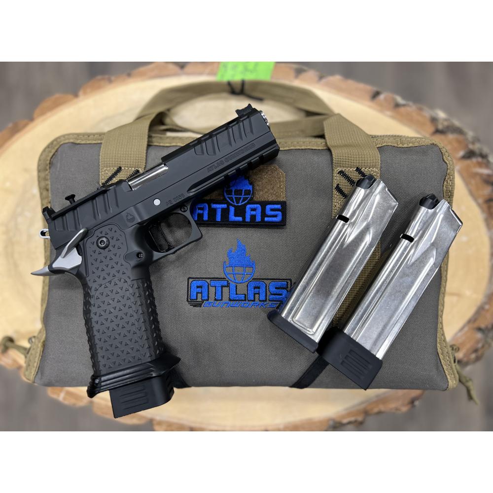ATLAS APOLLO V2 HC1911 TWO-TONE DLC FINISH MEDIUM FLAT BLACK TRIGGER AMBI SAFETY PORTED 4.6" BBL 9MM