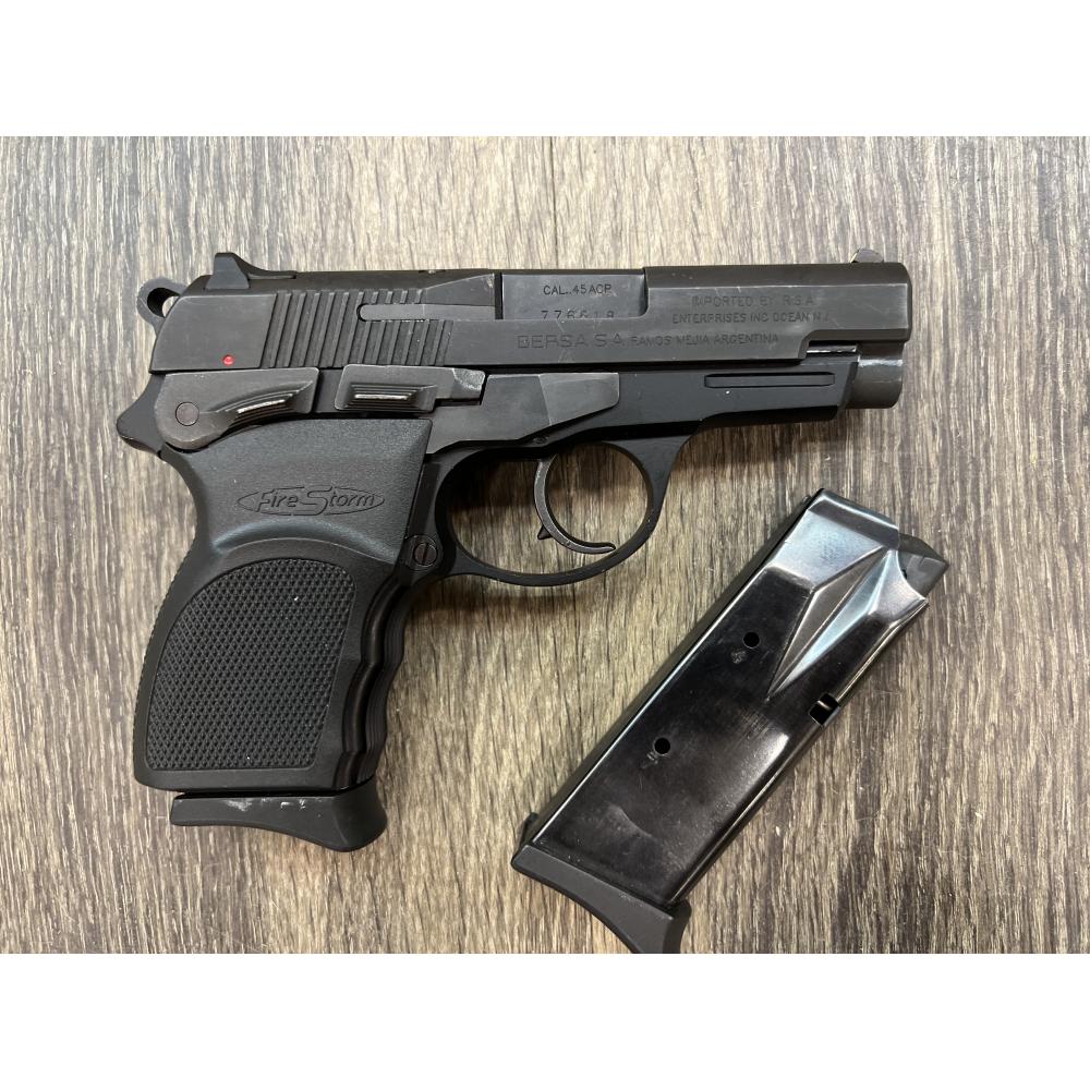 BERSA (ARGENTINA) MINI45 FIRESTORM BLACK MATTE FINISH DA/SA 3.5" BBL .45ACP (2) MAGS BERSA (ARGENTINA) MINI45 FIRESTORM BLACK MATTE FINISH DA/SA 3.5" BBL .45ACP (2) MAGS