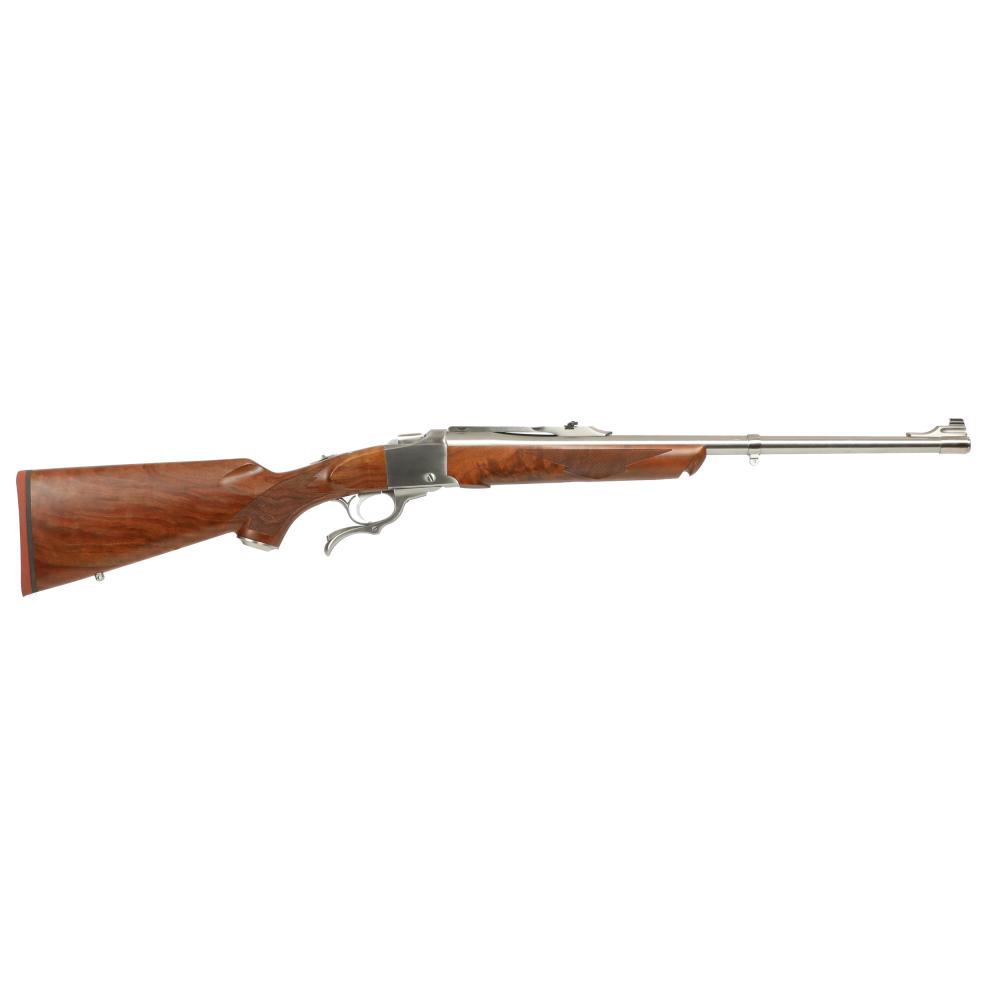 RUGER NO. 1 #1 SPORTER BRUSHED STAINLESS FINISH DELUXE WALNUT STOCK 22" BBL .36 WHELEN