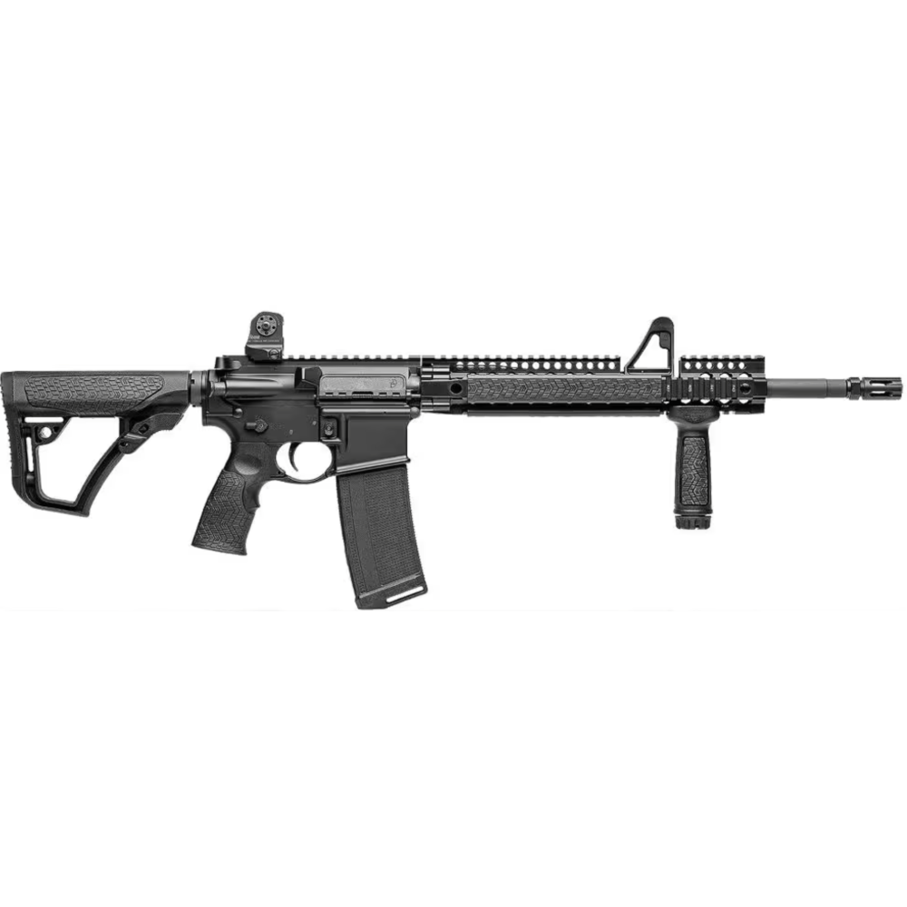 DANIEL DEFENSE DDM4 V1 BLACK ANODIZED FINISH QUAD RAIL IRON SIGHTS 16" BBL 5.56