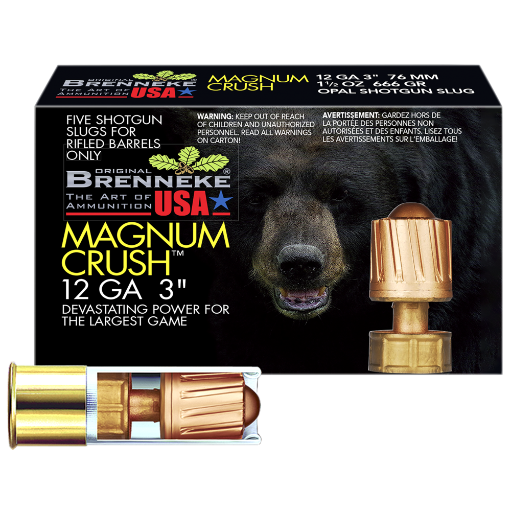 Brenneke SL123CMR Magnum Crush  12Gauge 3 1 1/2oz Slug Shot 5 Per Box/50 Case