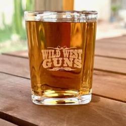 Wild West Guns Logo Shot GLass