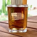 US Flag Logo Shot Glass