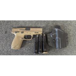 PRE-OWNED SMITH AND WESSON M&P 2.0 COMPACT FDE 15RD WITH IWB HOLSTER