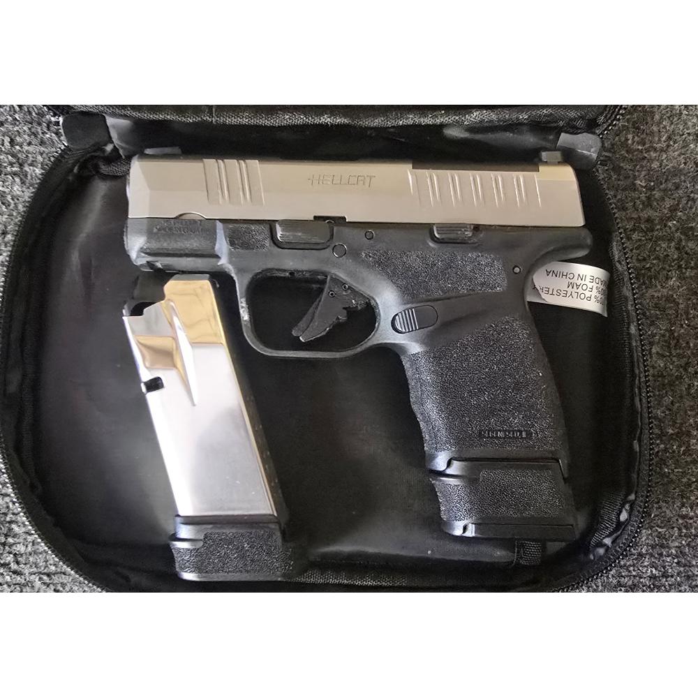 CONSIGNMENT SPRINGFIELD HELLCAT TWO TONE BLK/SS 9MM 13/15RD MAGS (Consignment)
