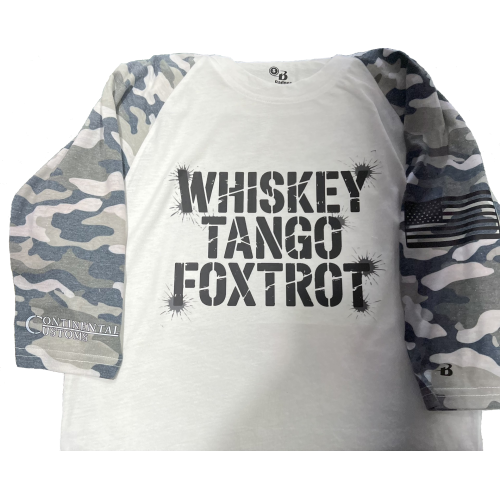 SHIRT,RAGLAN,RED/CAMO