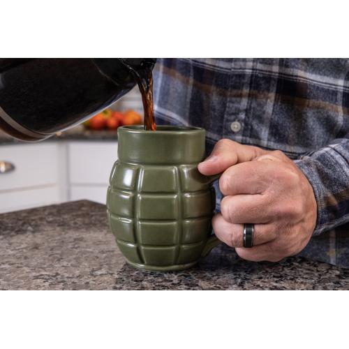Grenade Mug Green Ceramic Grenade