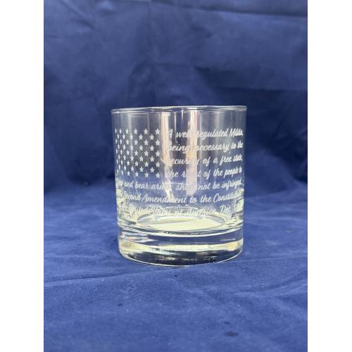 Rocks Glass, 2nd Amendment Flag