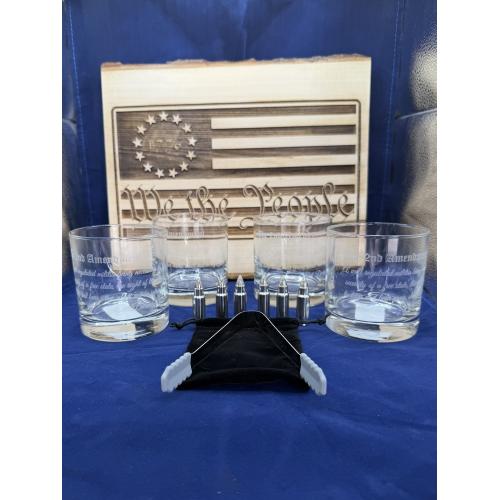 Wood Platter, 1776, We The People, Flag