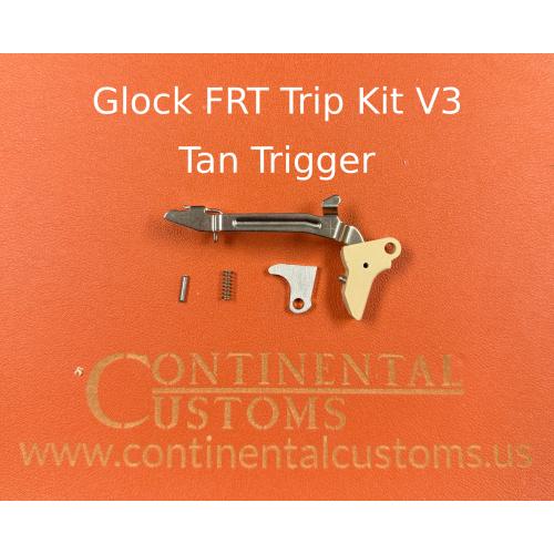 Glock FRT Trip Kit V3 w/trigger bar, tan trigger, spring
