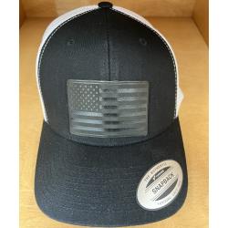 CONTINENTAL CUSTOMS TRUCKER HAT, BLACK/WHITE, BLACK FLAG