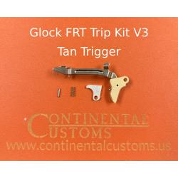 Glock FRT Trip Kit V3 w/trigger bar, tan trigger, spring
