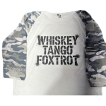 SHIRT,RAGLAN,RED/CAMO