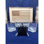 Wood Platter, 1776, We The People, Flag