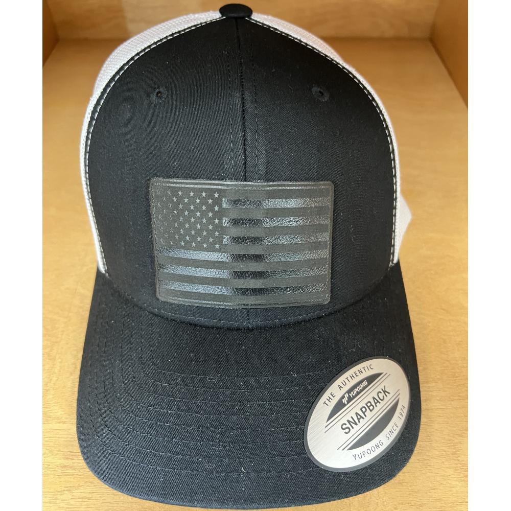 CONTINENTAL CUSTOMS TRUCKER HAT, BLACK/WHITE, BLACK FLAG