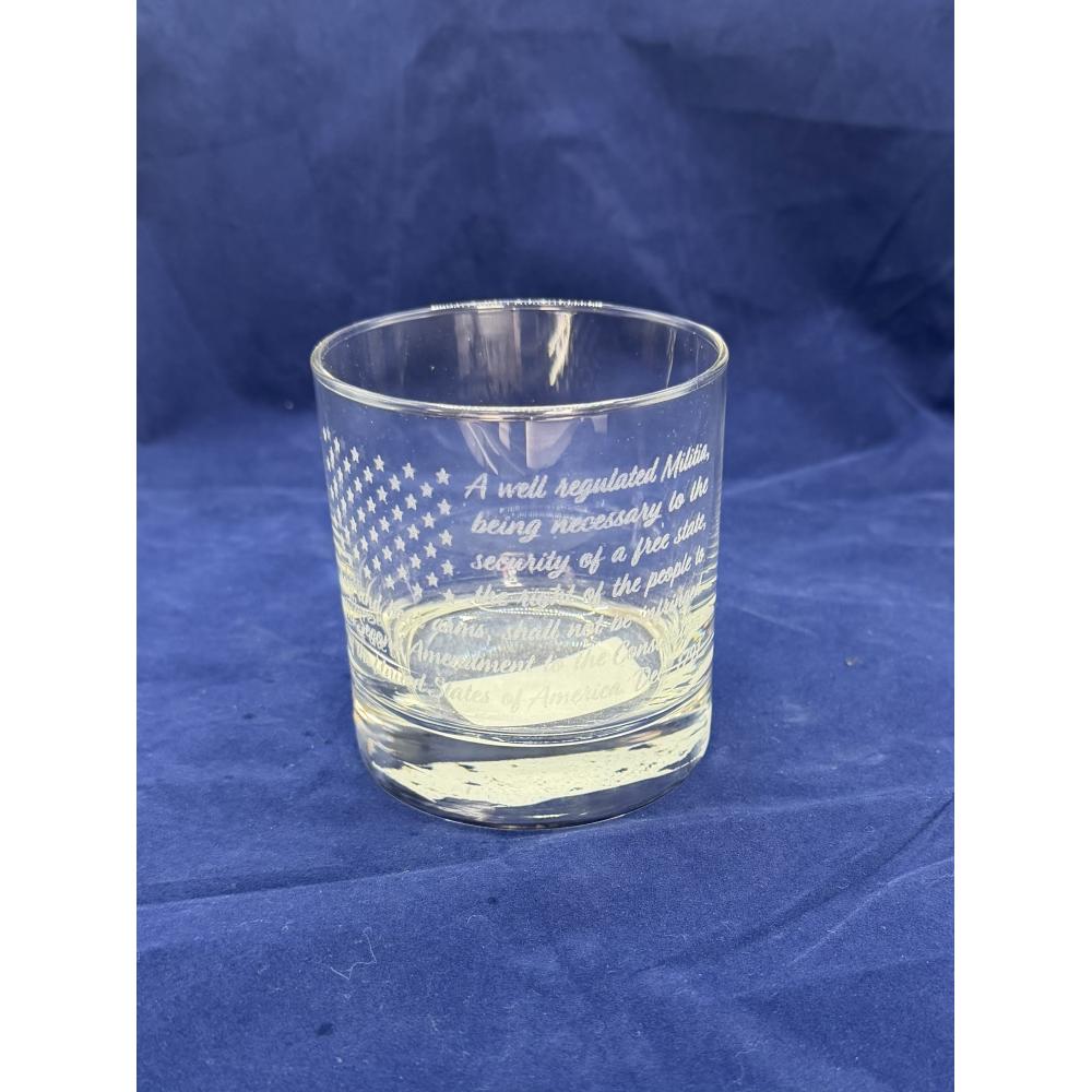 Rocks Glass, 2nd Amendment Flag