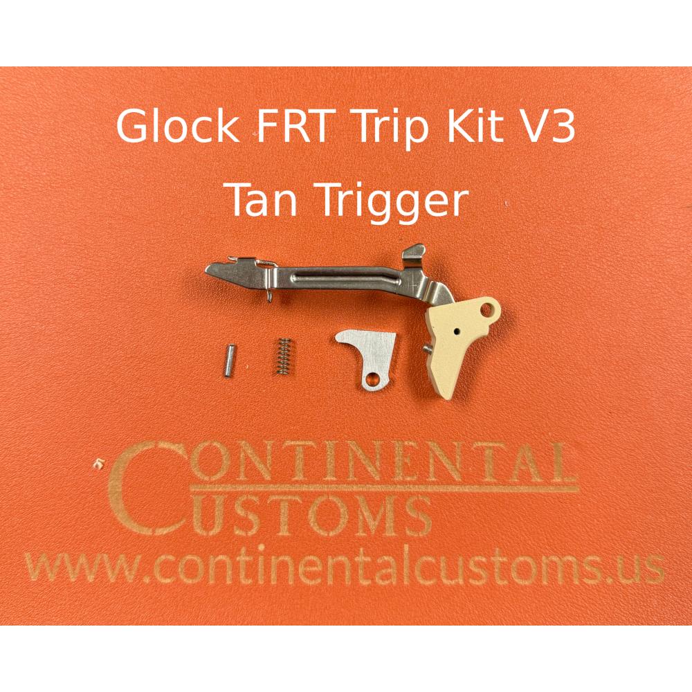 Glock FRT Trip Kit V3 w/trigger bar, tan trigger, spring