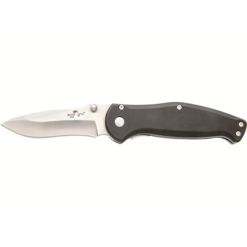 Bear & Son Bear Swipe Pocket Knife 2.5" Modified Drop Point Sandvik 14C28N Satin Blade Aluminum Handle Black