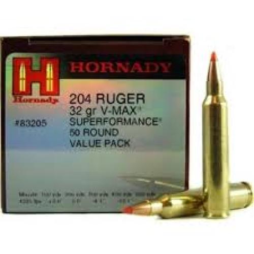Hornady 204 Ruger 32gr V-Max 50pk