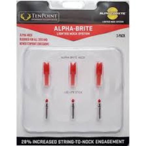 ALPHA-BRITE LIGHTED NOCK SYSTEM 3PK RED