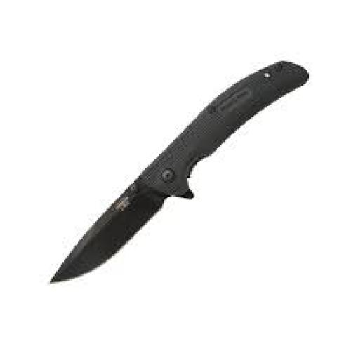 Bear & Son Cutlery 778B Drop Point Sideliner Folding Knife, 3 1/4" Blade, Black Zytel Handle, Pocket Clip