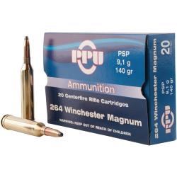 Prvi Partizan .264 Win Mag Ammunition 20 Rounds PSP 140 Grain
